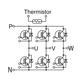 IGBT модуль Fuji Electric  6MBI100XAE120-50